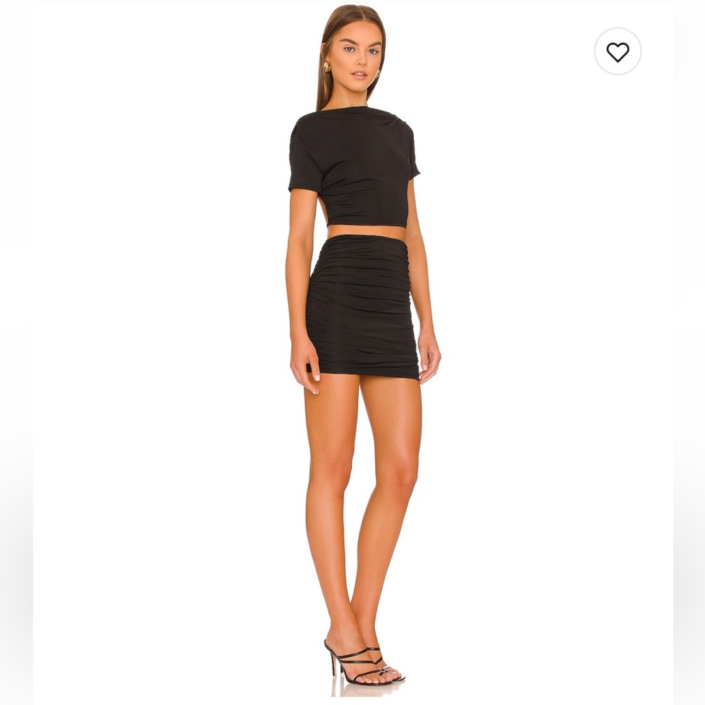Superdown Kim Skirt Set in Black - Picture 2 of 5